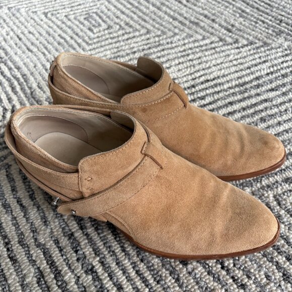 Rag & Bone Camel Suede Pointed Ankle Boots – Western Style, Size 36.5 EU - Picture 3 of 4